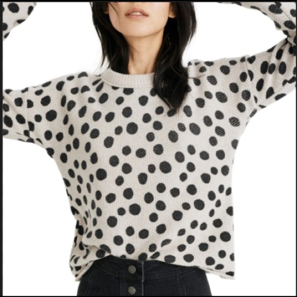 Madewell Leopard Dot Pullover Sweater